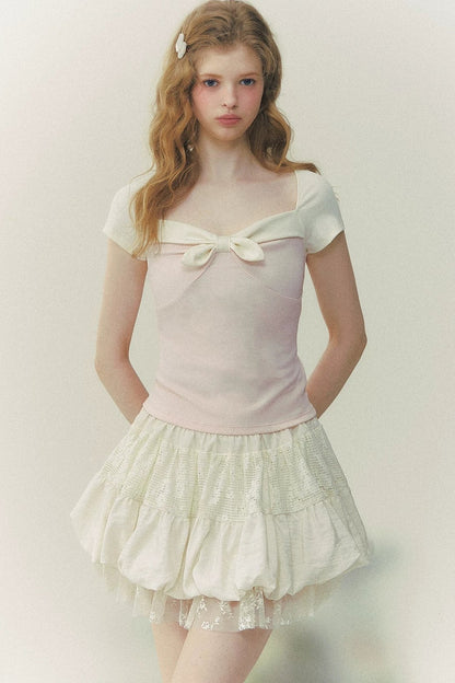 Preppy Bow Tie Blouse