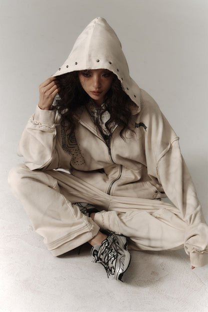 Dirty-Washed Vintage Loose Pants