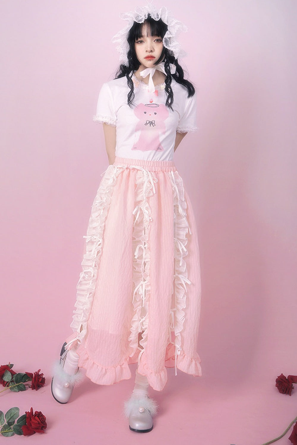 Heavenly Bow Lace Skirt