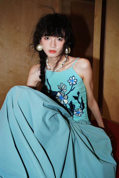 3D Embroidered Vacation Dress