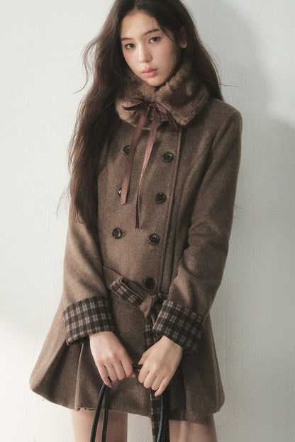 Collar Double Breasted Coat