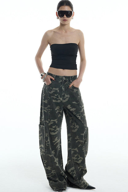 Pantaloni cargo scimitarra mimetici