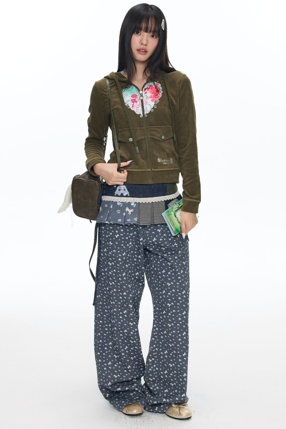 Vintage Green Swirl Heart Jacket