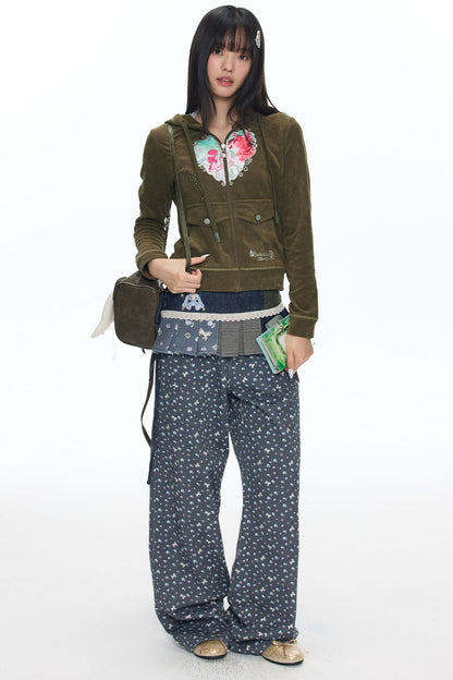 Vintage Green Swirl Heart Jacket