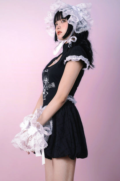 Heavenly Maid Heart Cheongsam Top