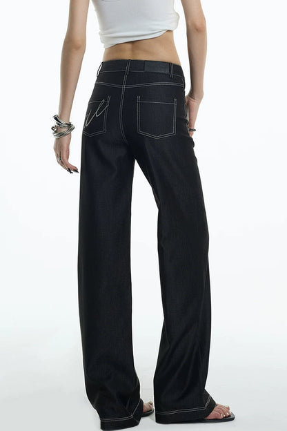 Asymmetrische Jeans aus Tencel-Denim