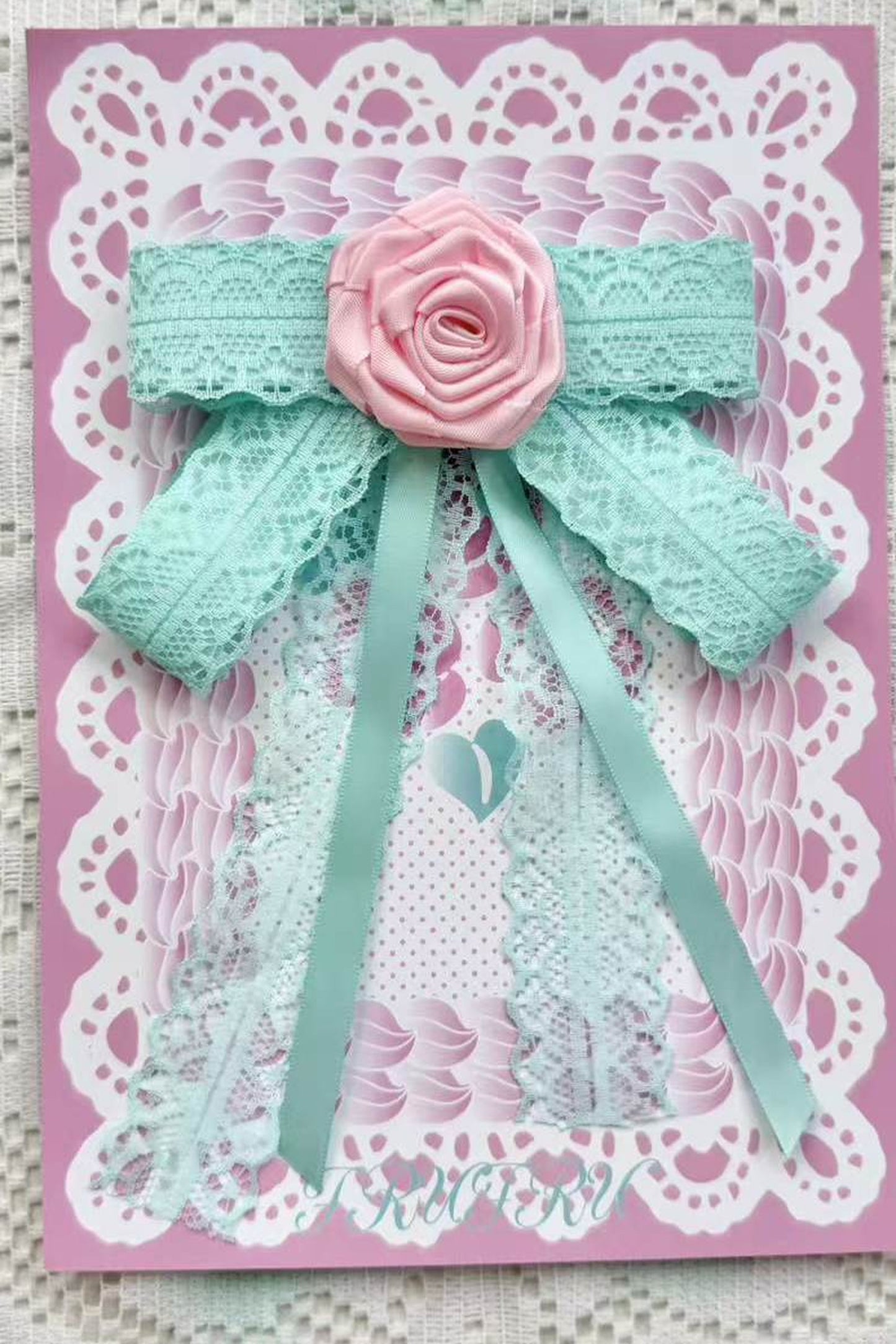 Rose Lace Bow Hair Clip