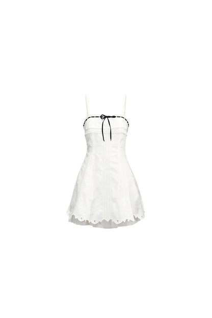 Ensemble robe trapèze en dentelle et cardigan