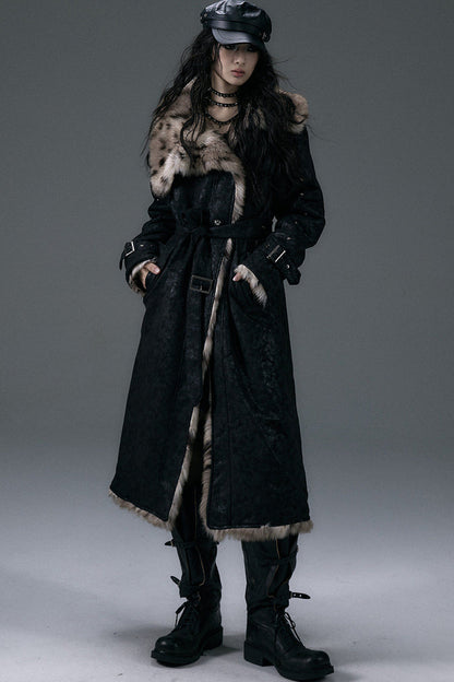Reversible Suede Leopard Fur Coat