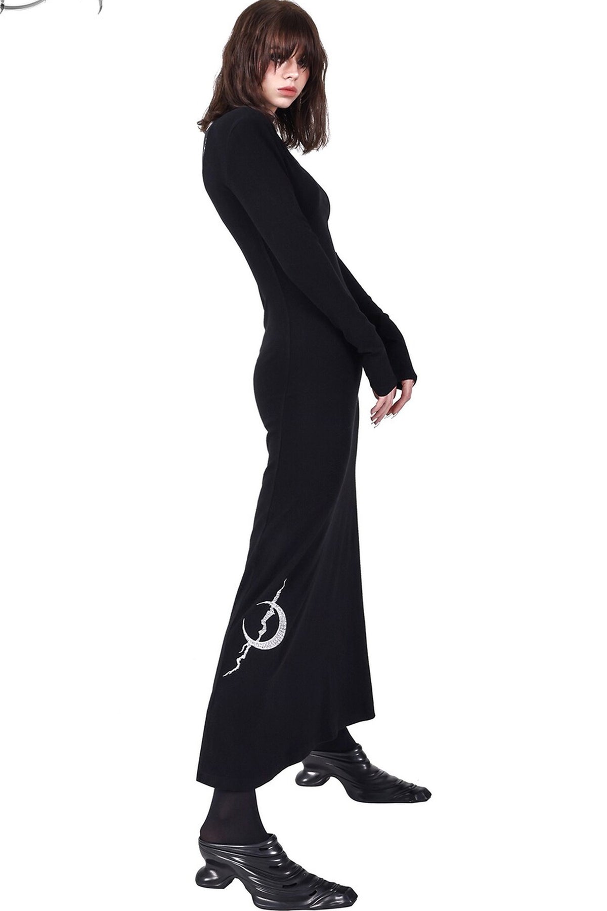 Mesh High Neck Dress