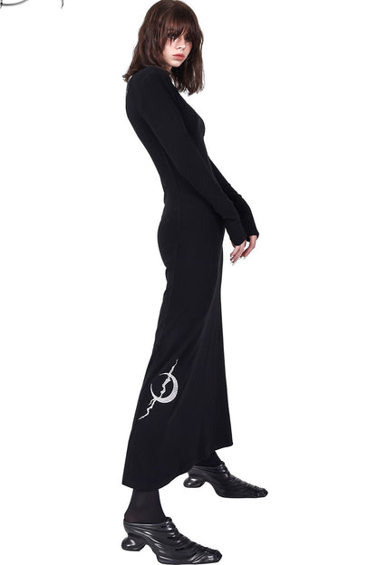 Mesh High Neck Dress