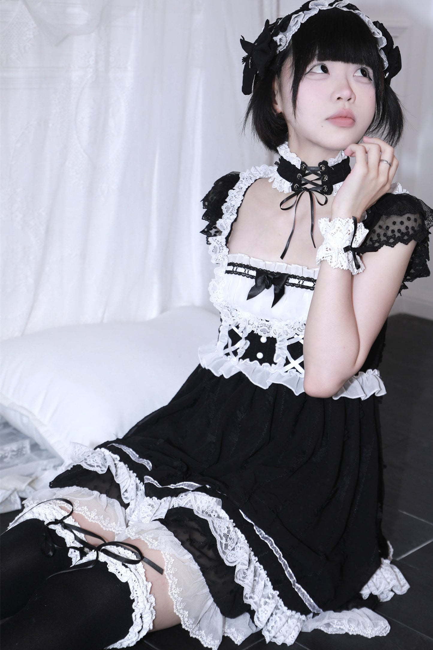Floral Polka Dot Bud Dress With Headband