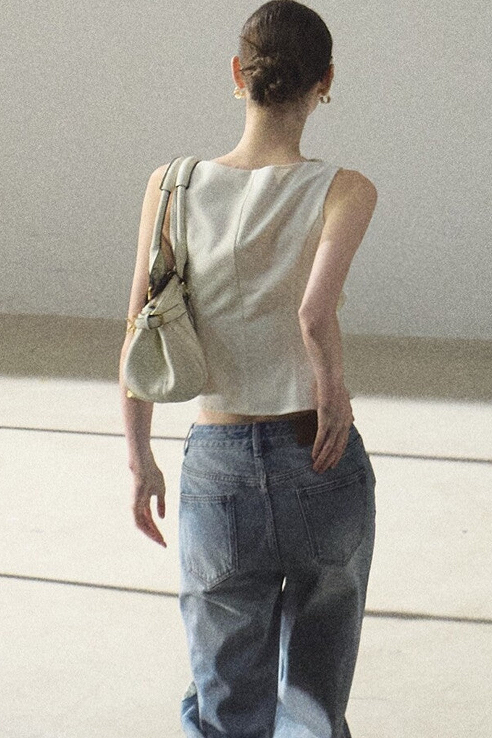 One-Shoulder Lyocell Wool Camisole