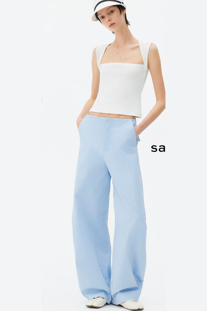 Square Neck Sleeveless Knit Tank Top