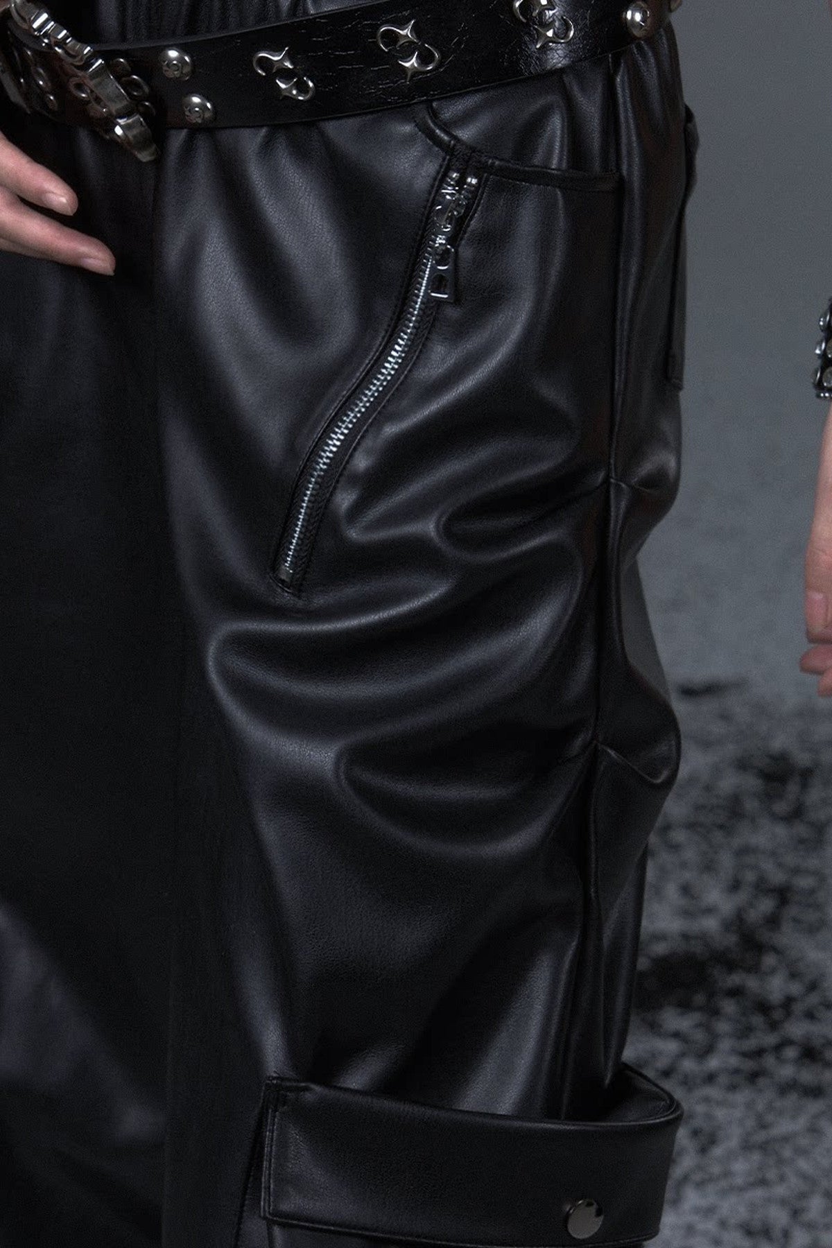 Street Punk Lantern Leather Pants