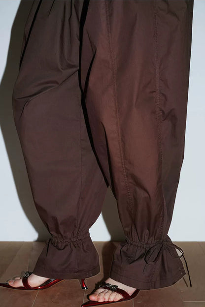 Retro Solid Color Balloon Pants