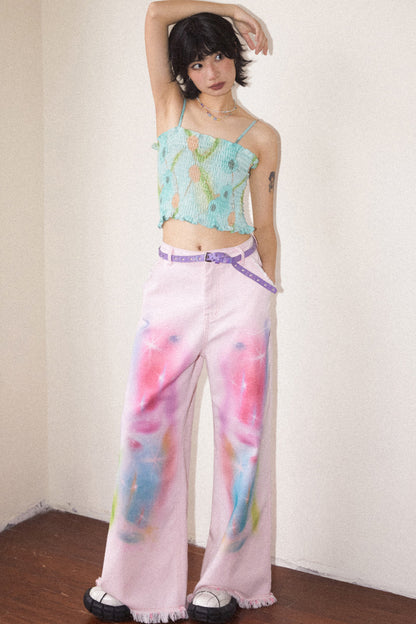 Light Pink Universe Denim Pants