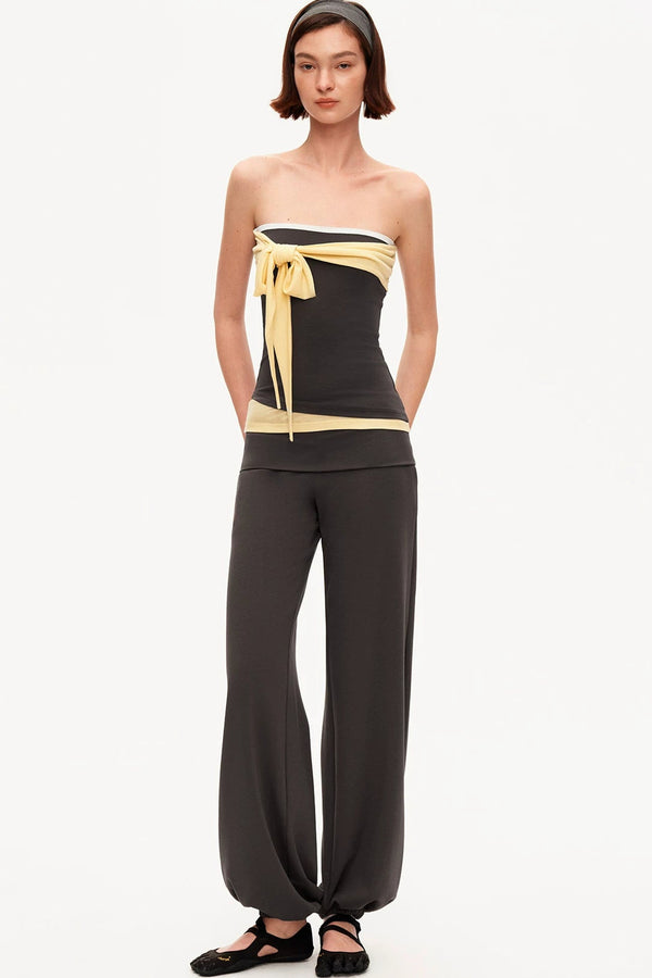 Modal Color-Blocked Knit Set-Up