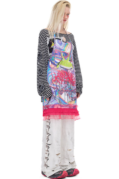 Horned Frog Lace-Up Rivet Lace Apron