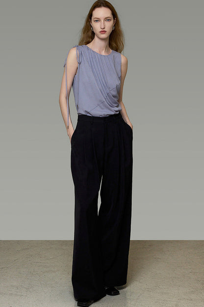 French Style Ruched Sleeveless Camisole