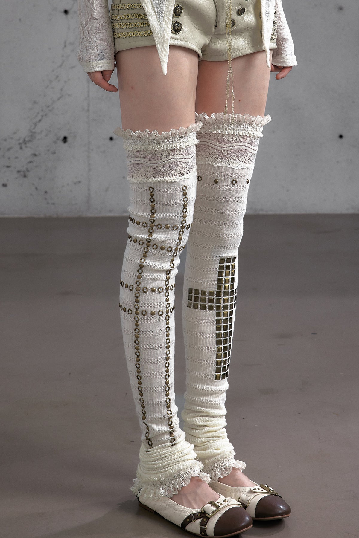 Stretchy Stacked Lace Leg Warmers
