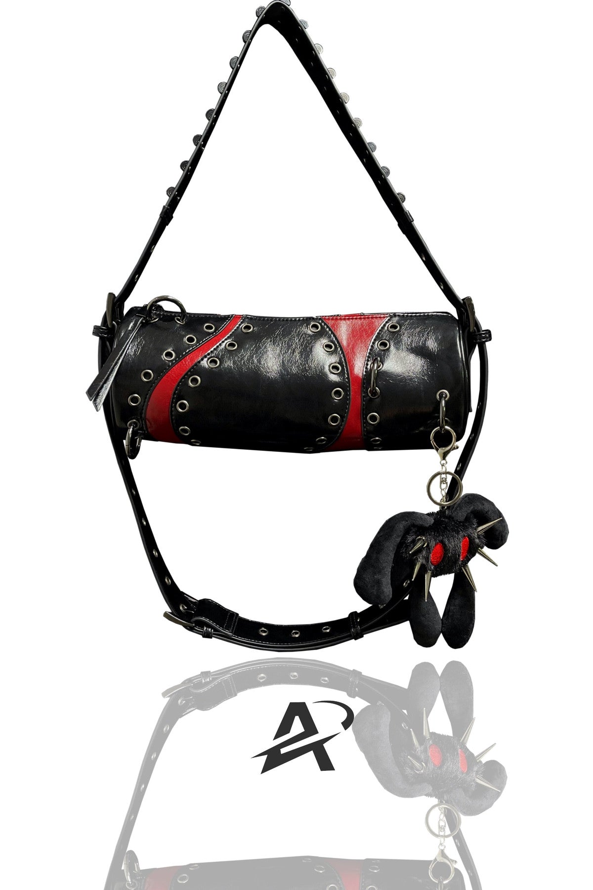 Rivet Adjustable Bullet Strap Cylinder Shoulder Bag