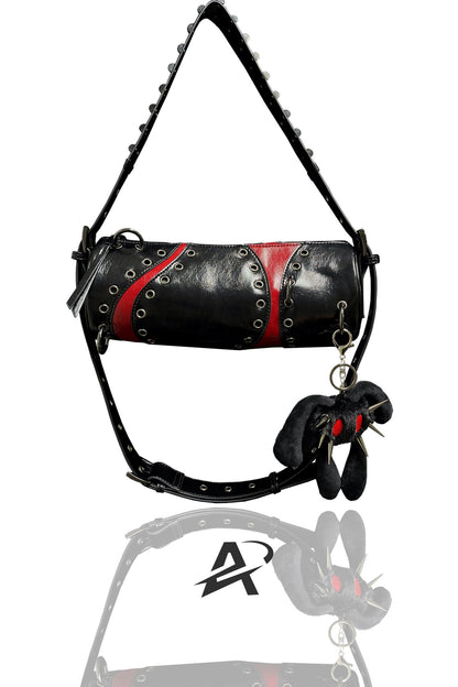 Rivet Adjustable Bullet Strap Cylinder Shoulder Bag