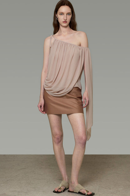High-Waisted Straight Skirt