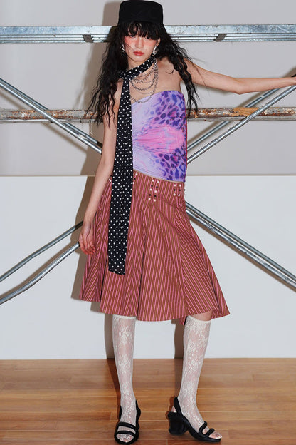 Retro Leopard Print Tube Top