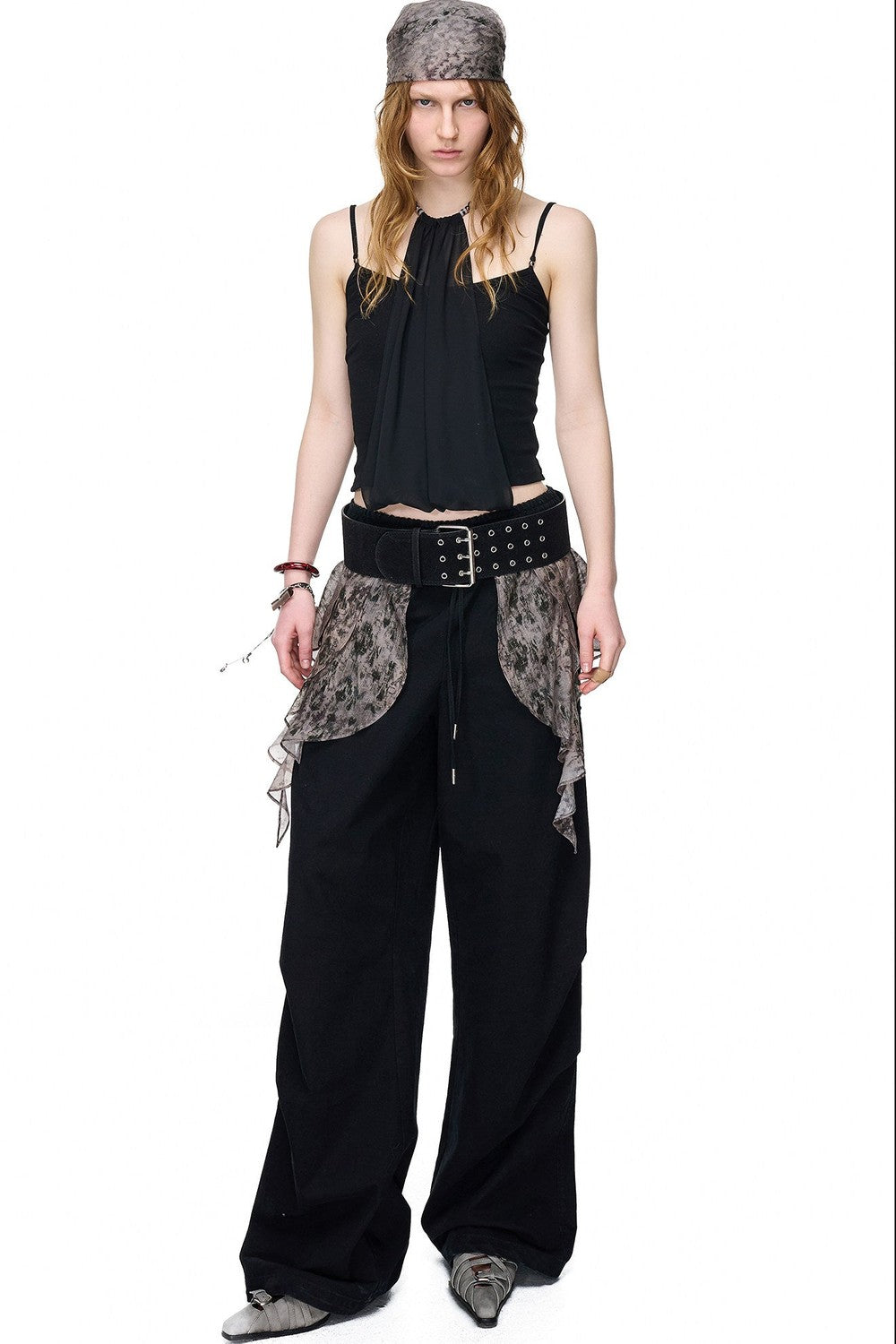 Halter Chiffon Spliced Camisole