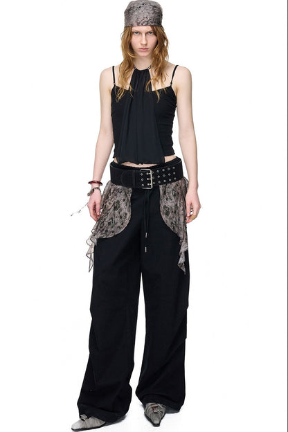 Halter Chiffon Spliced Camisole