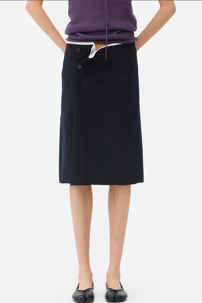 Deconstructed Asymmetrical Slit Skirt