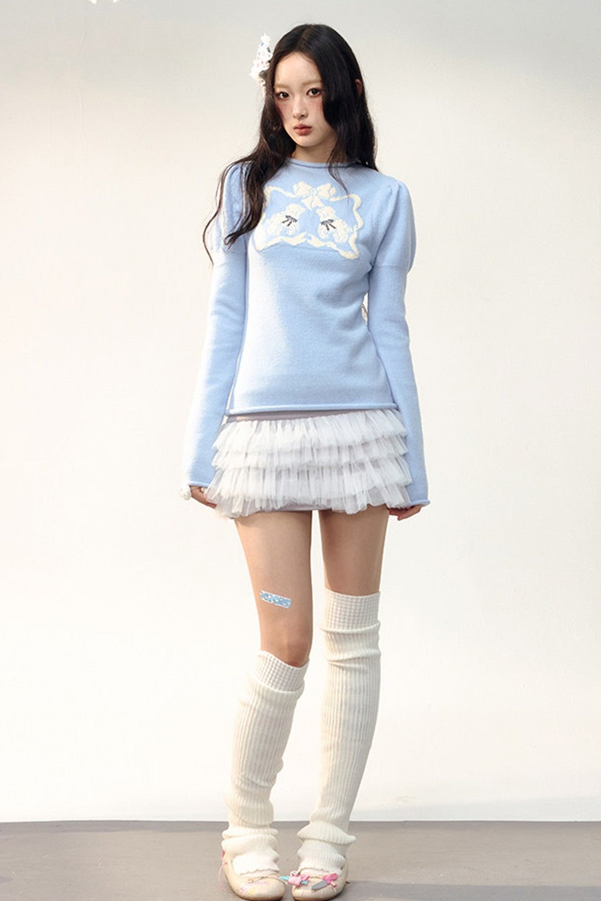 Irregular Layered Color-Blocked Mesh Skirt