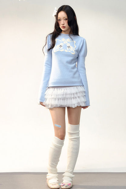 Irregular Layered Color-Blocked Mesh Skirt
