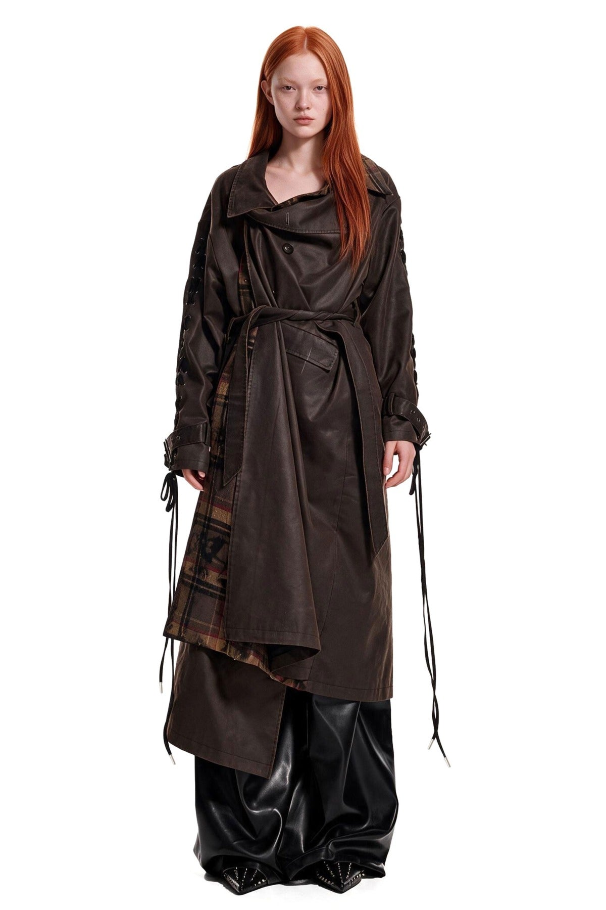 Distressed Punk Trench Coat