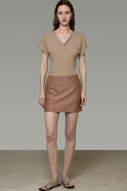 High-Waisted Straight Skirt