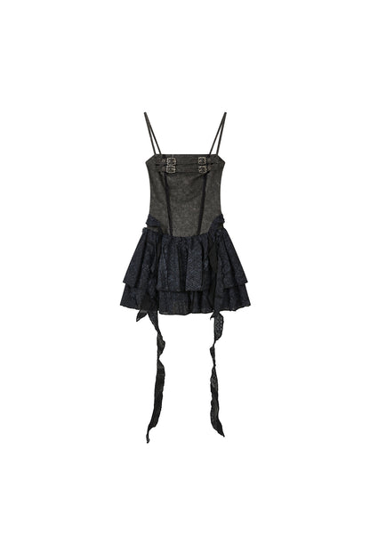 Robe nuisette en maille patchwork