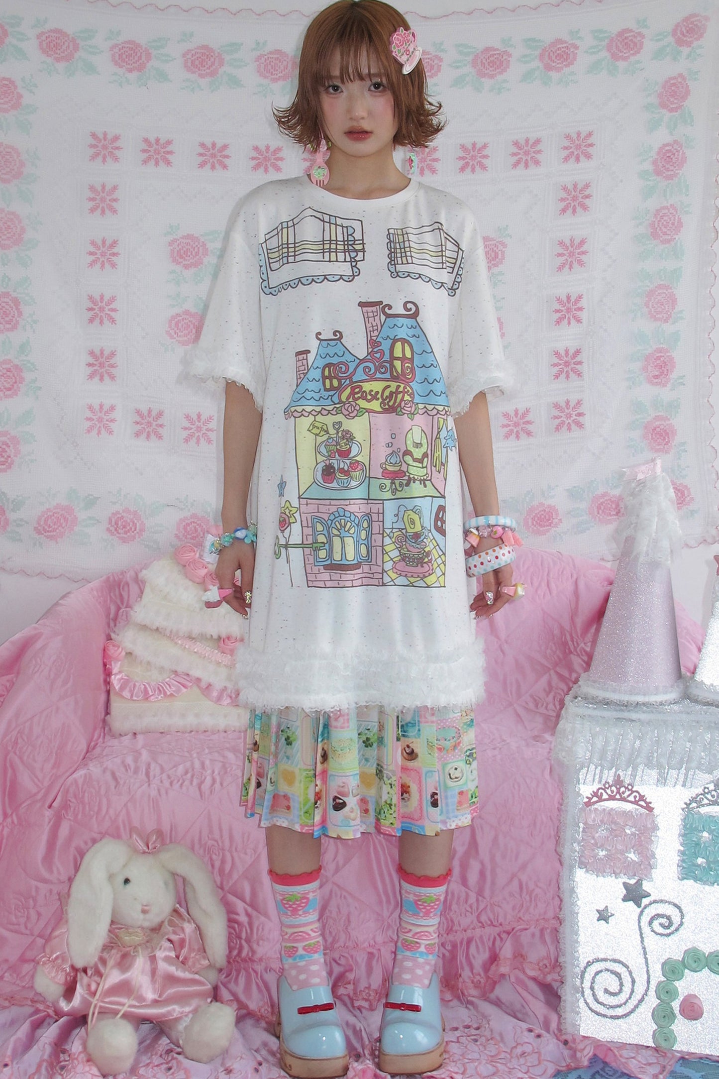 Printed Long T-Shirt Dress