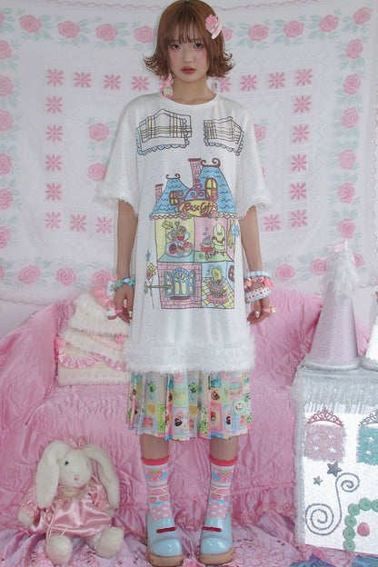 Printed Long T-Shirt Dress