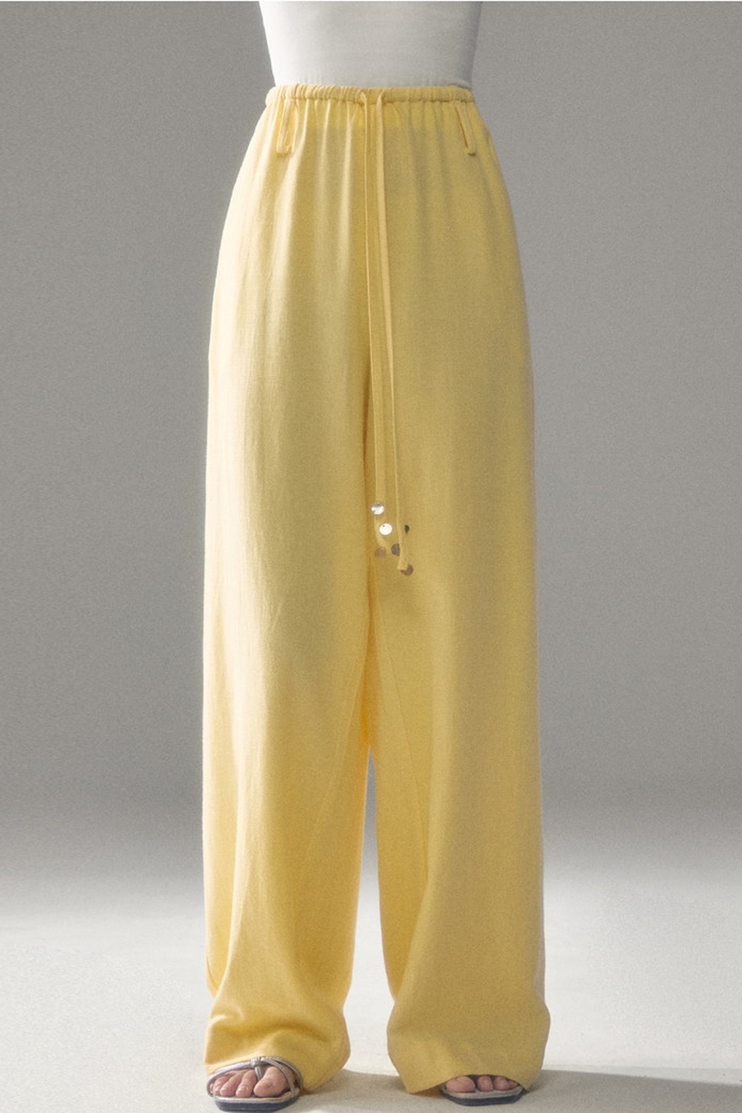 Linen Blend Air Wide-Leg Trousers
