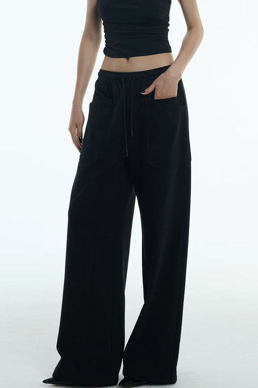 Double-Layer Wide-Leg Sweatpants