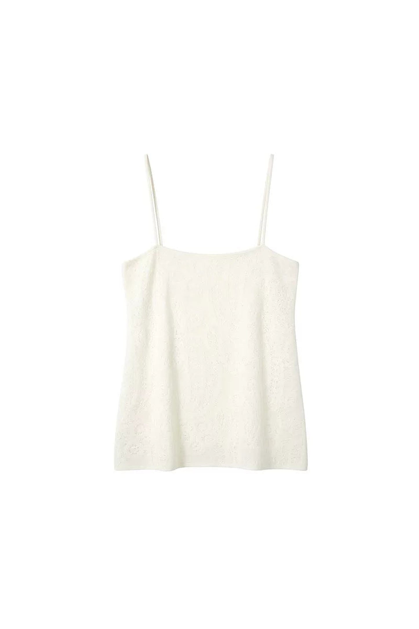 Off-White Wool Jacquard Camisole