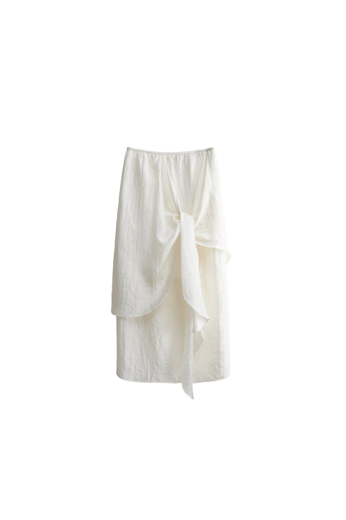 Moonlight Shawl Collar Bell Sleeve Shirt Tie-Up Skirt Set-Up