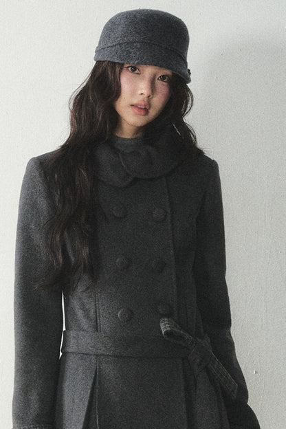 Collar Double Breasted Coat