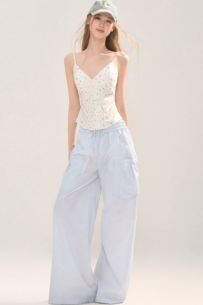 Large Pocket Wide-Leg Cargo Pants