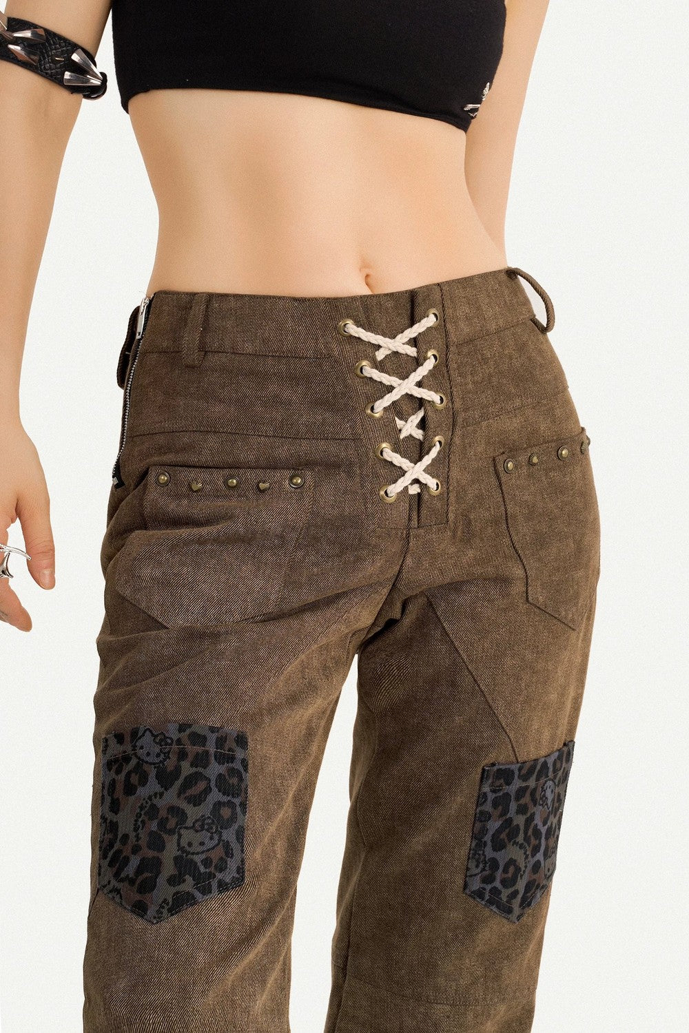 Punk High Waist Zipper Pants