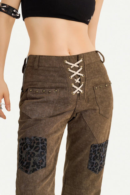 Punk High Waist Zipper Pants