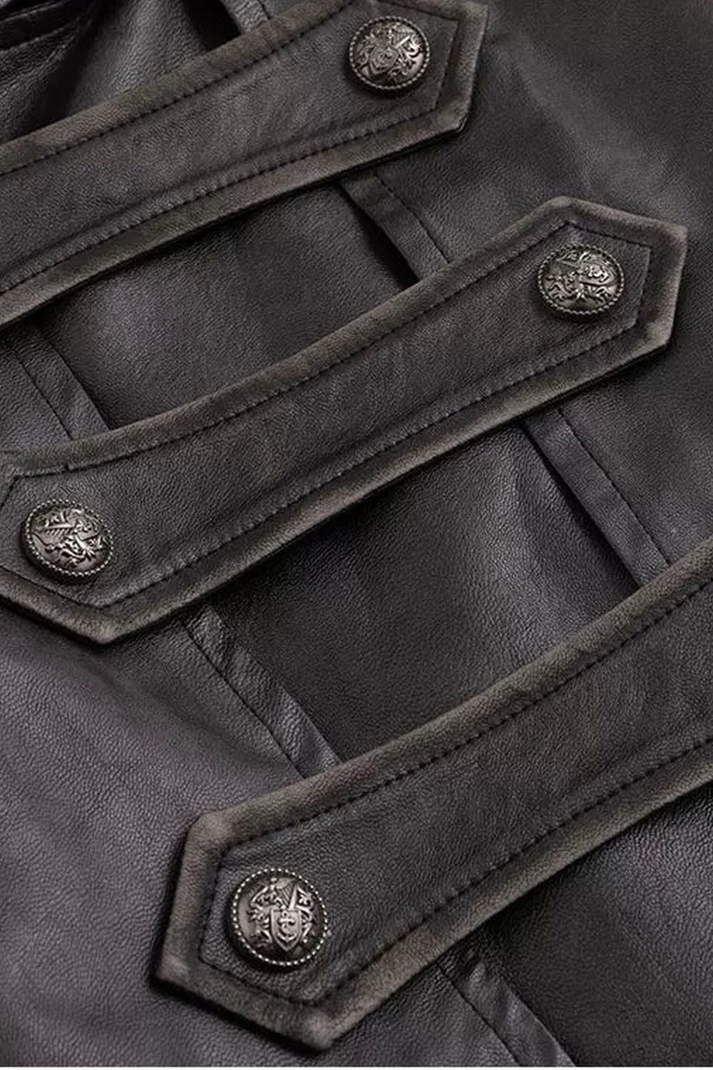 Detachable Cape Leather Jacket