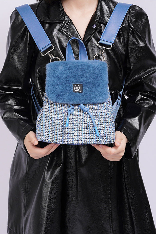 Y2K Furry Crossbody Backpack