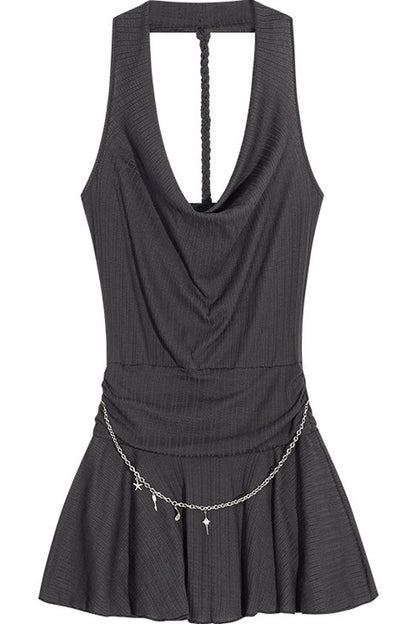 Hepburn Halter Swing Dress